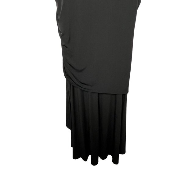 Boston Proper Muse Black Maxi Dress Women’s Small Sleeveless Ruched Hem - Picture 12 of 14